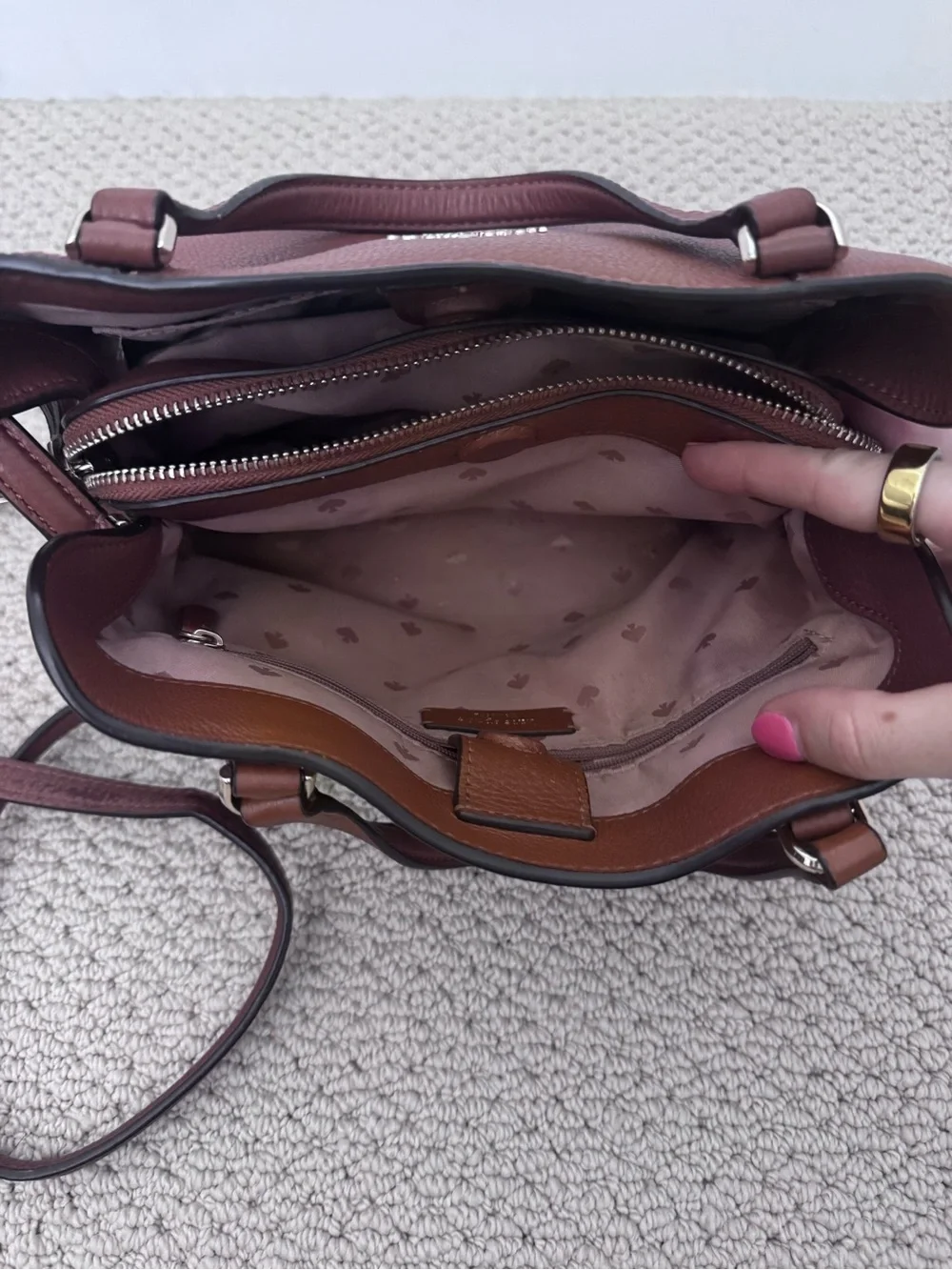 kate spade structured pebbled